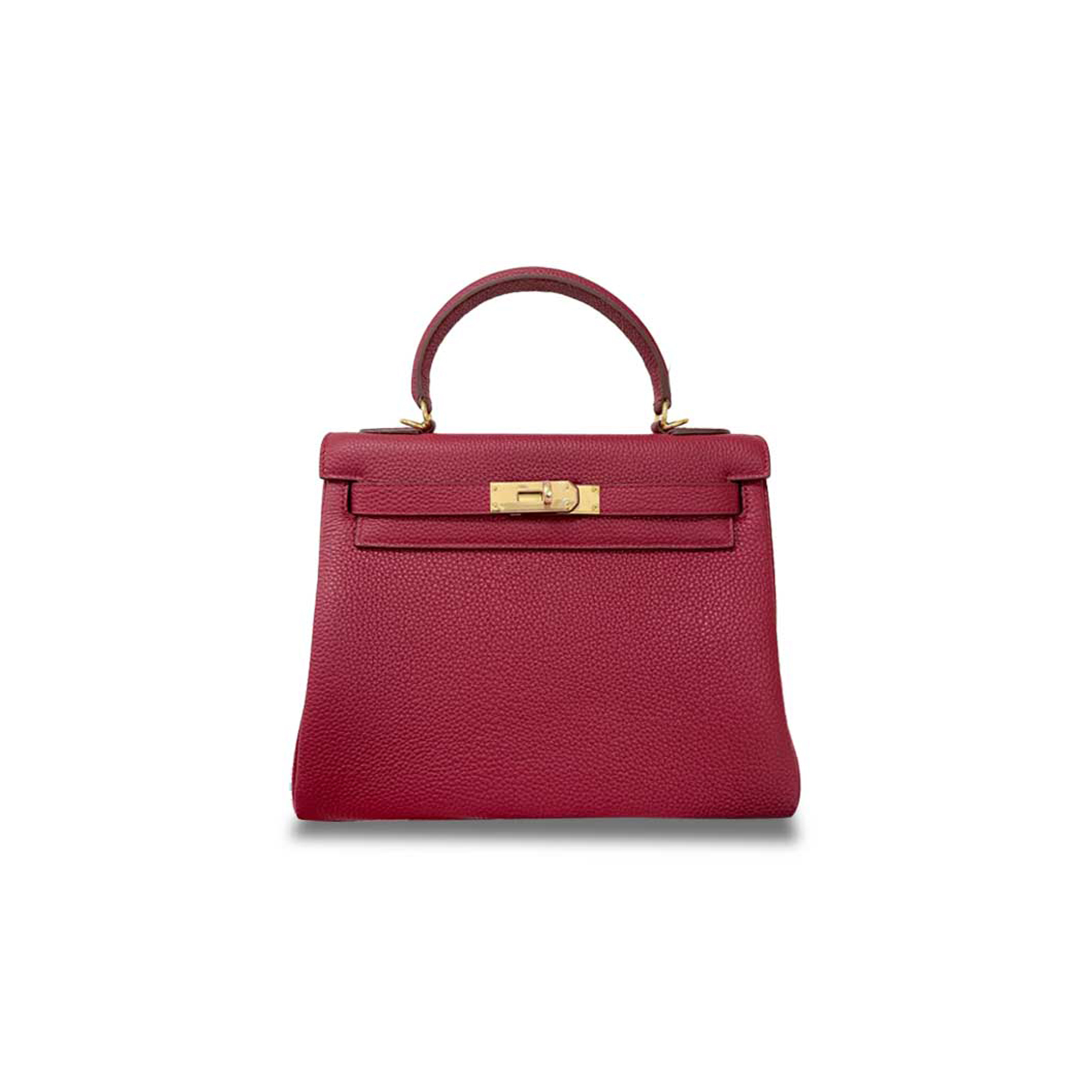 HERMÈS MASTER KELLY 25 TOGO POMEGRANATE RED GOLD BUCKLE (25*17*7cm)